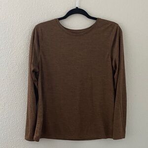 Athletic Works Brown Long Sleeve Tee